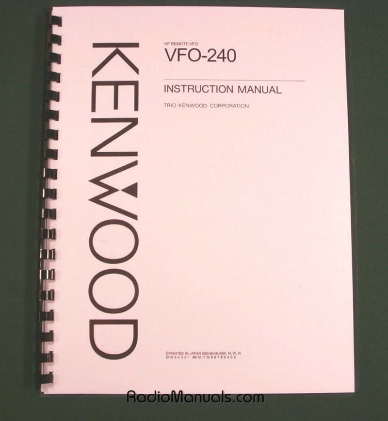 Kenwood VFO-240 Instruction Manual